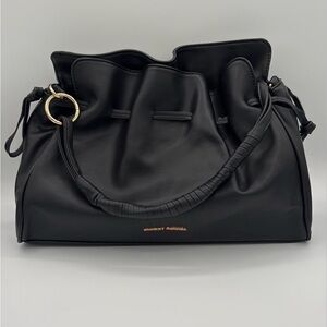 Badgley Mischka Black Crossbody Bag with Gold Accents